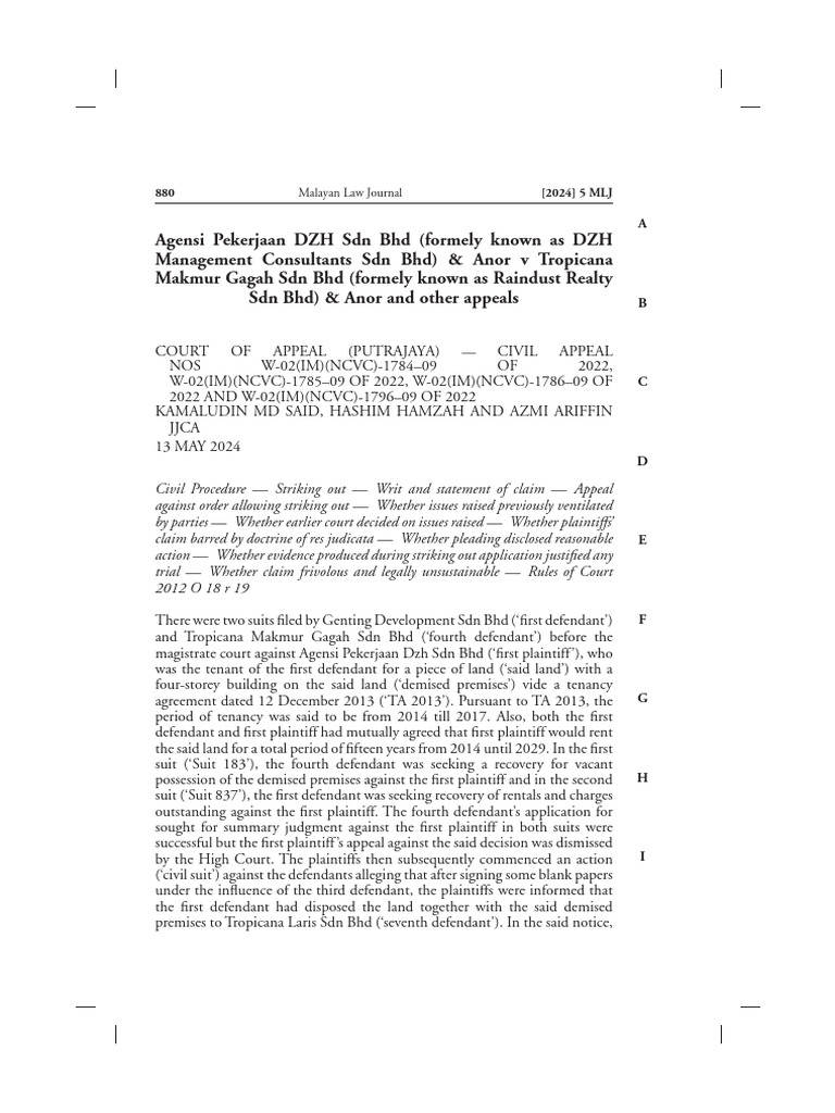 Court Ruling on DZH vs Tropicana Appeals | PDF | Lawsuit | Judgment (Law)