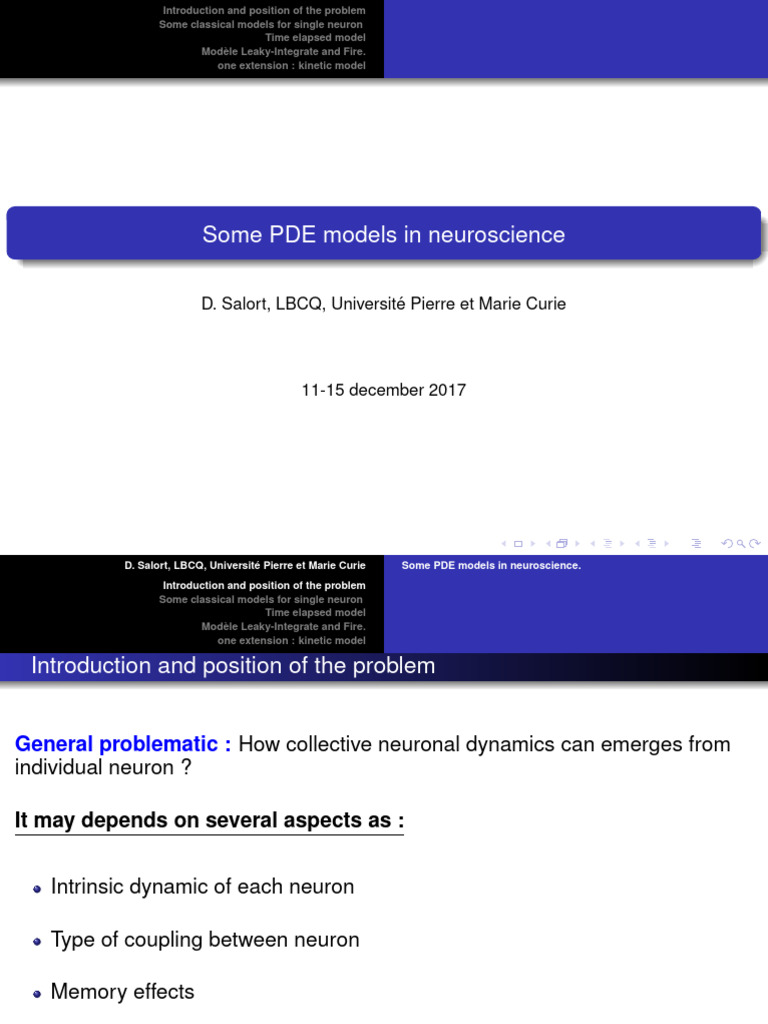 PDE Models in Neuroscience Dynamics | PDF | Neural Oscillation ...