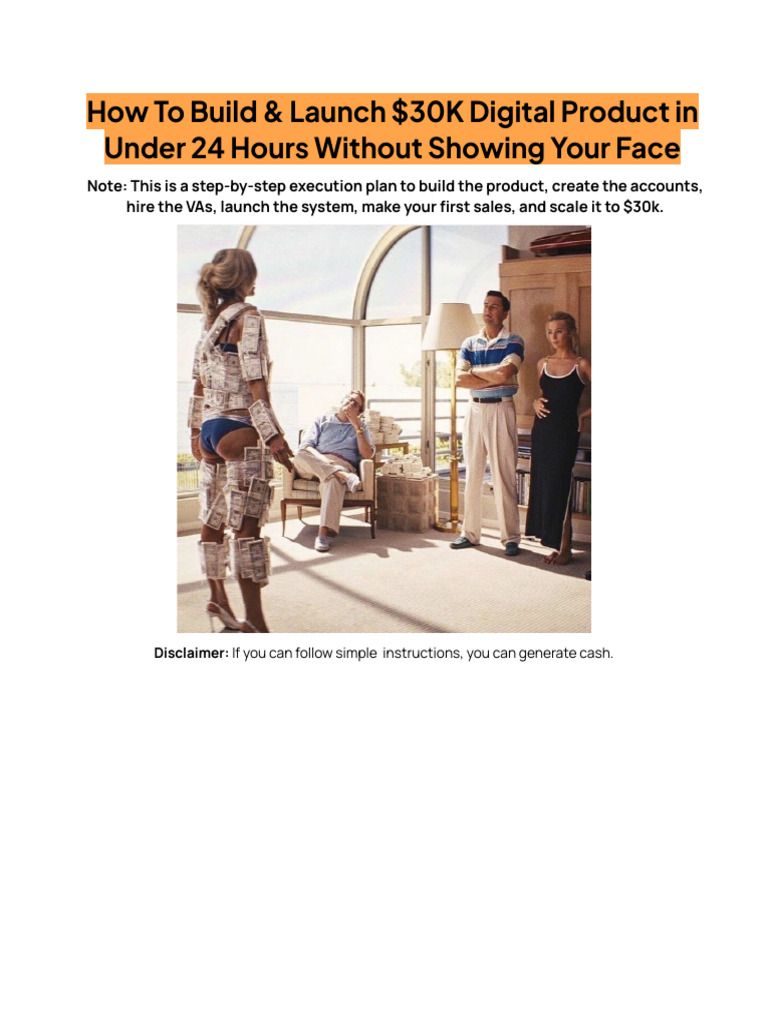 Launch $30K Digital Product Fast | PDF | Prices | Page Layout