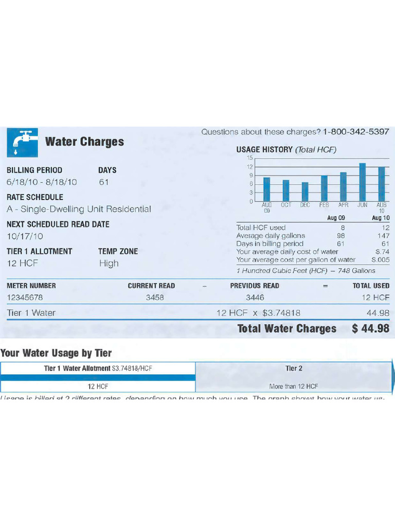 Water Bill | PDF