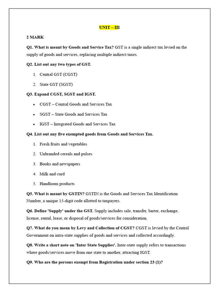 Overview of Goods and Services Tax (GST) | PDF | Taxes | Value Added Tax