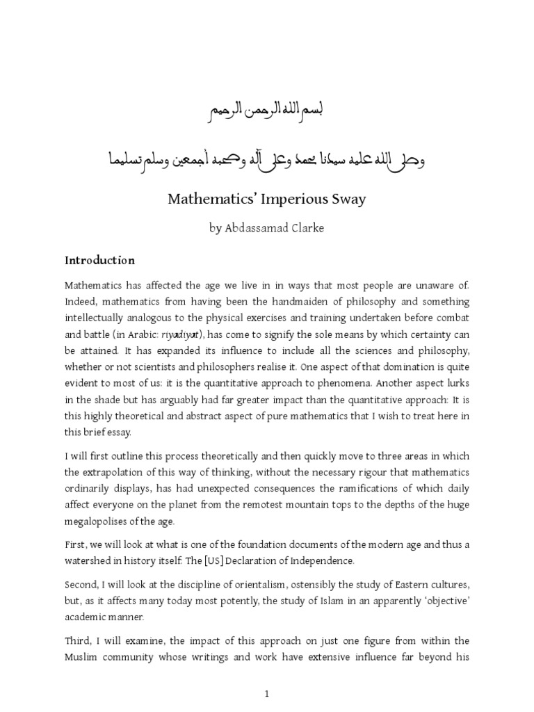 The Imperious Influence of Mathematics | PDF | Axiom | Theorem