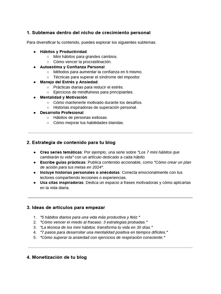 Mini Hábitos para el Éxito: Guía Práctica | PDF | Desarrollo personal ...