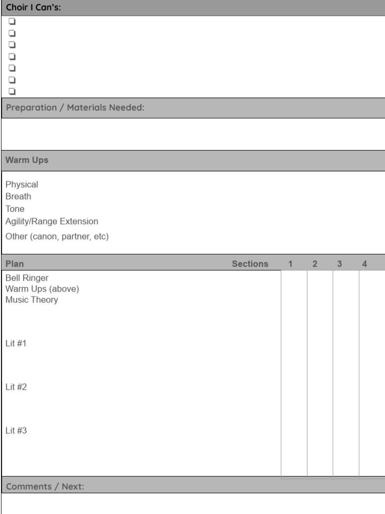 Choir Warm-Up and Rehearsal Guide | PDF