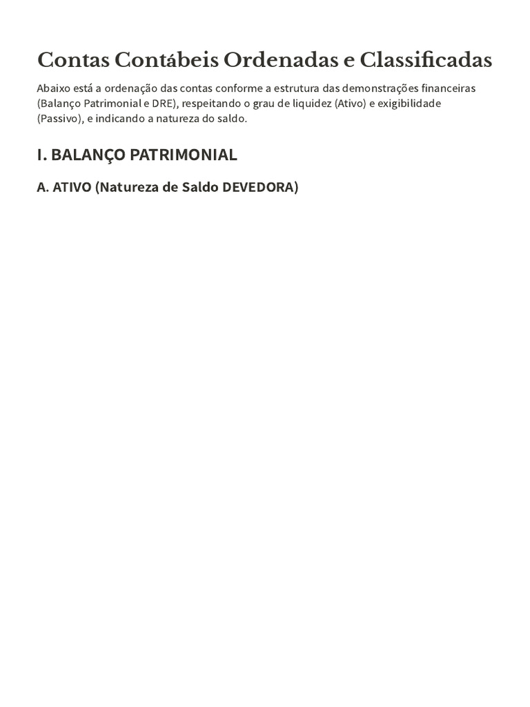 Contas Contábeis: Balanço e DRE | PDF | Contabilidade | Passivo ...