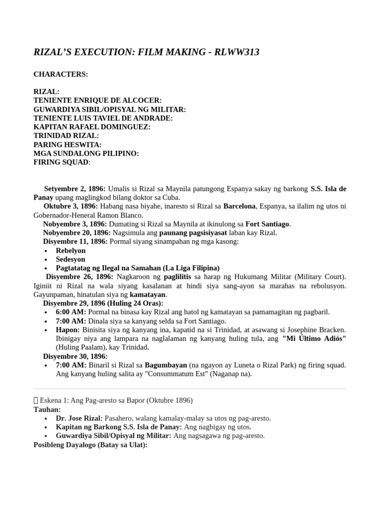 Rizal Film Making | PDF