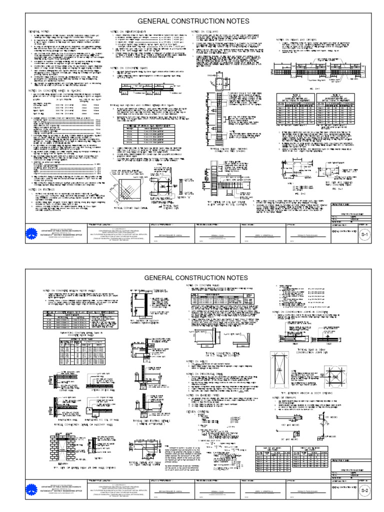 Tingloy Multi-Purpose Building Plans | PDF | Civil Engineering | Concrete