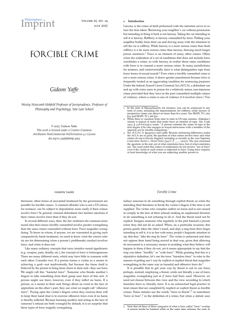 Understanding Forcible Crimes | PDF | Robbery | Crimes