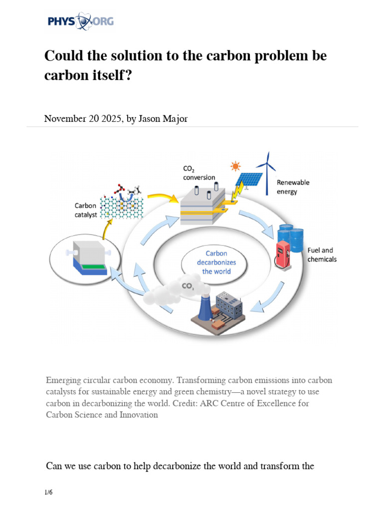 Carbon Catalysts for Decarbonization | PDF | Climate Change Mitigation ...