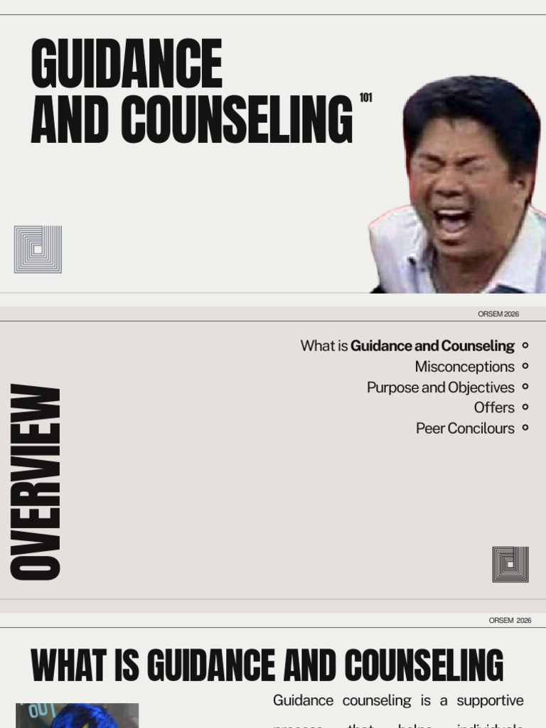 Guidance and Counseling Overview Guide | PDF | Psychotherapy | Well Being