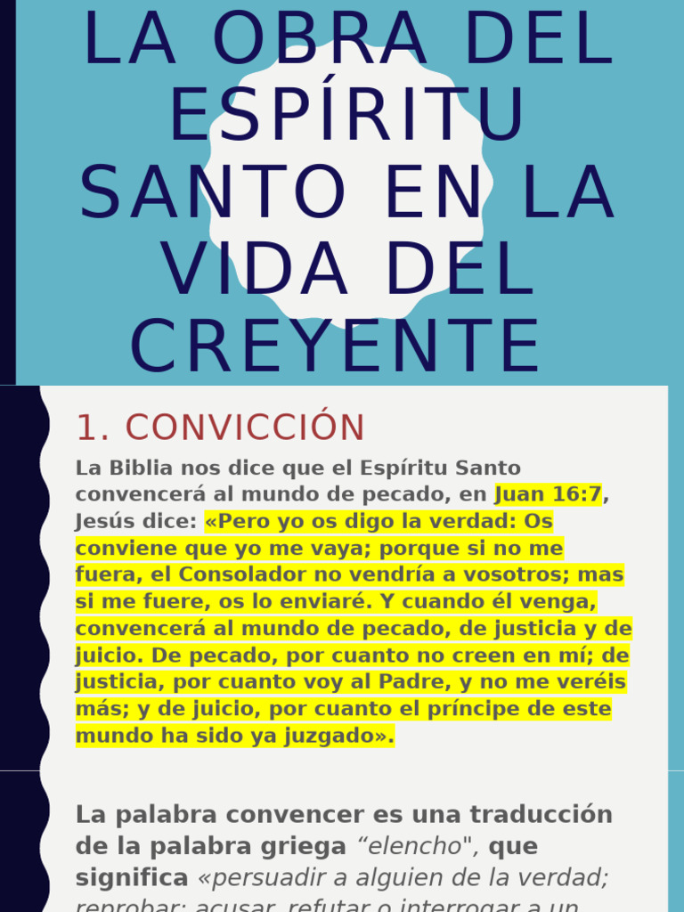 La Obra del Espíritu Santo en el Creyente | PDF | Cristo (título ...