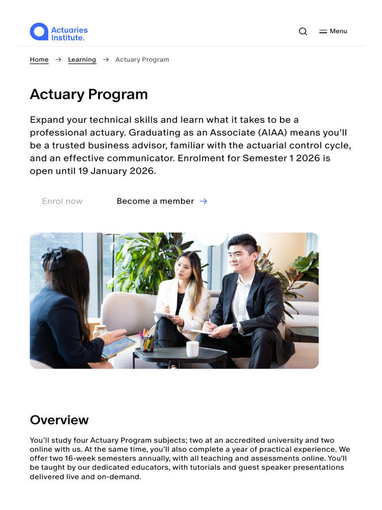 Actuary Program Enrollment for 2026 | PDF | Actuarial Science | Actuary