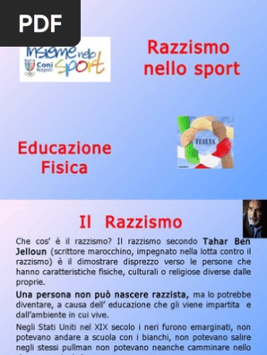 Tesi Educazionefisica Il Razzismo Nello Sport