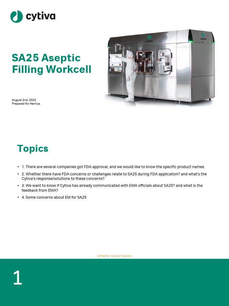 SA25 Aseptic Filling Regulatory Insights | PDF | Environmental ...