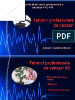 Tehnici de Vanzari - Proiect