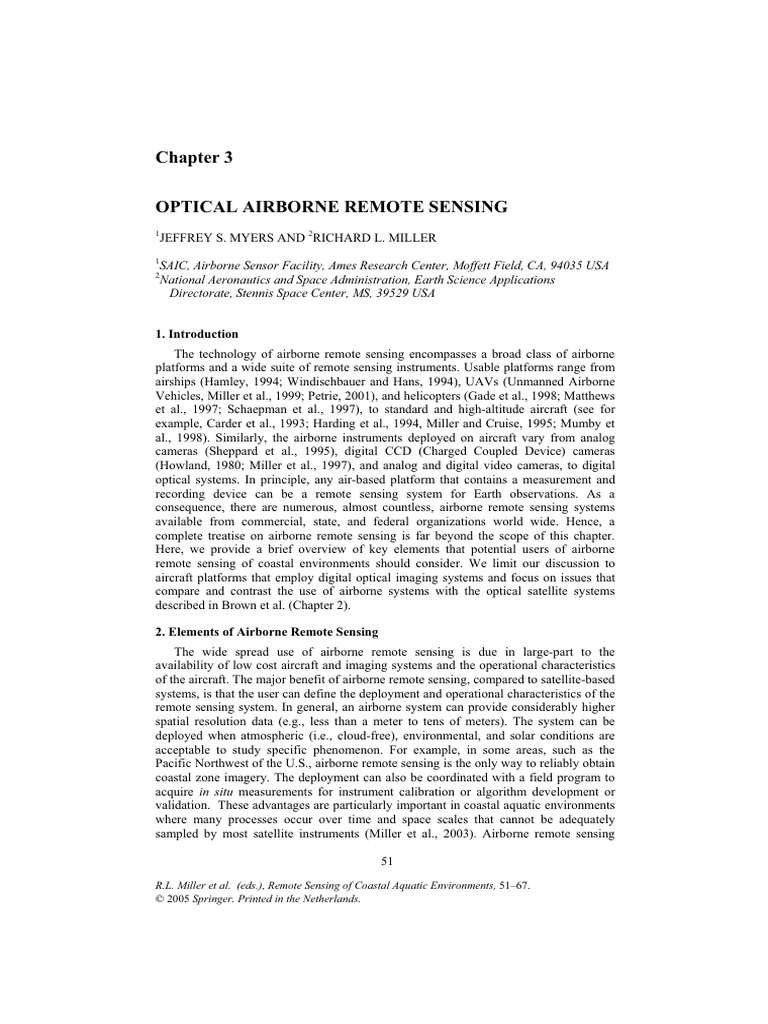 Airborne Remote Sensing Overview | PDF | Remote Sensing | Image Resolution