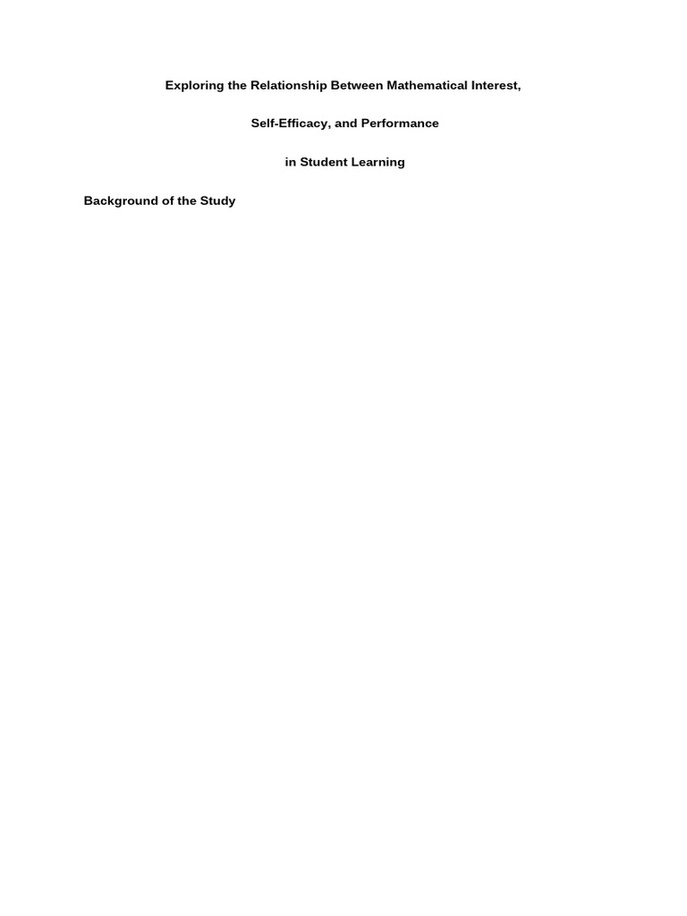 Exploring the Relationship Between Mathematical Interest - Copy | PDF