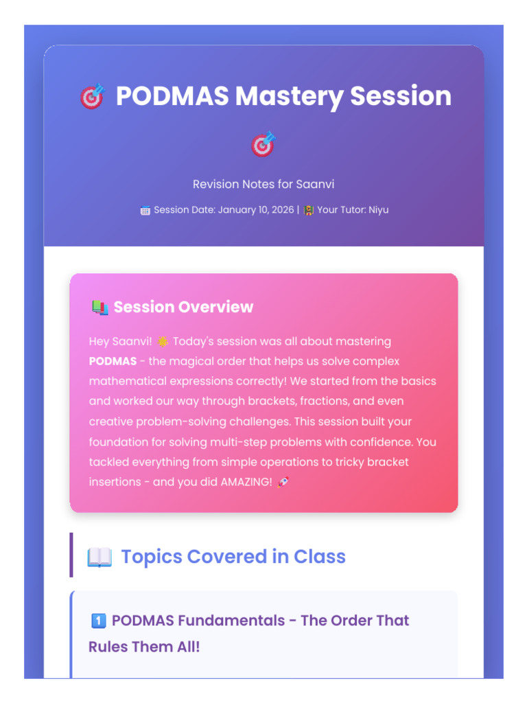 Mastering PODMAS for Math Success | PDF | Cakes | Mathematics