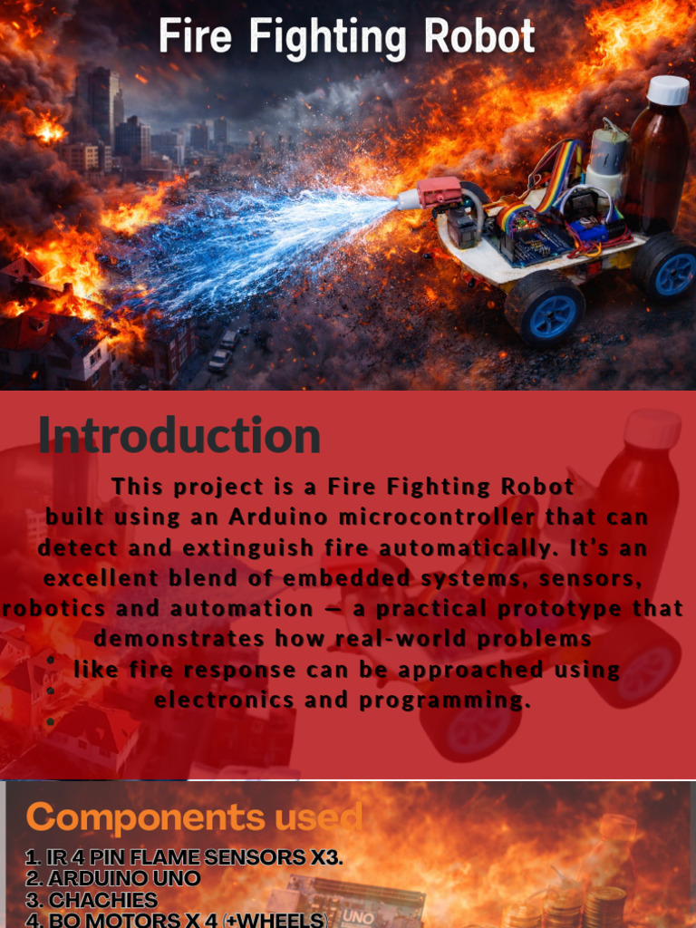Arduino-Based Fire Fighting Robot | PDF | Arduino | Sensor