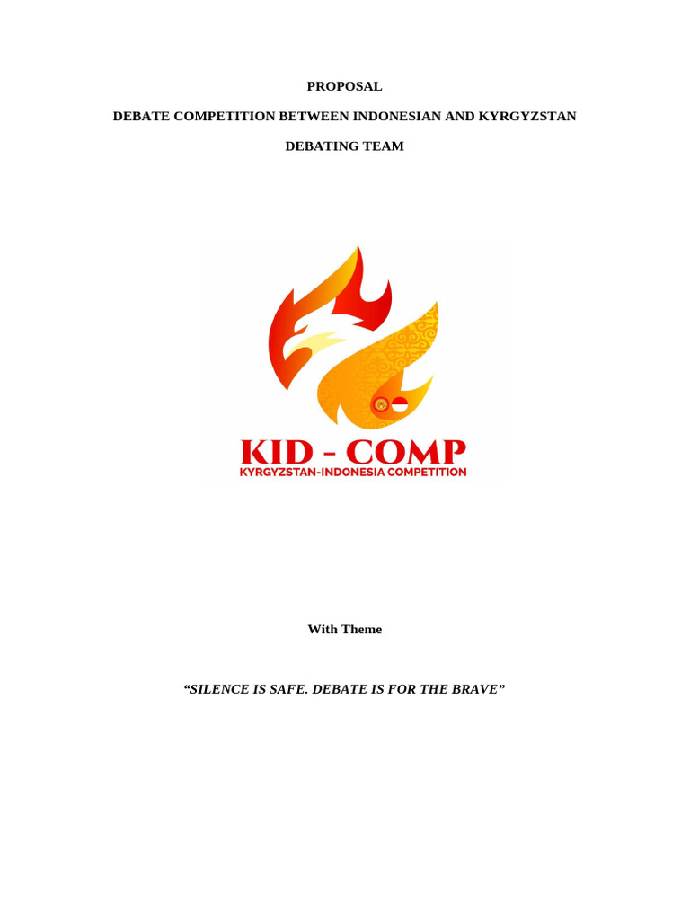 Kyrgyzstan-Indonesia Debate Competition Proposal | PDF | Human ...