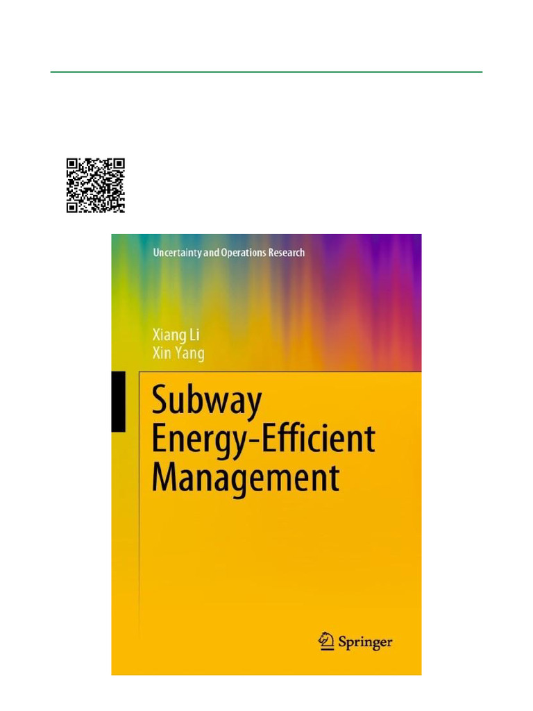 Subway Energy Efficient Management ISBN 9789811577840, 9811577846 Full ...