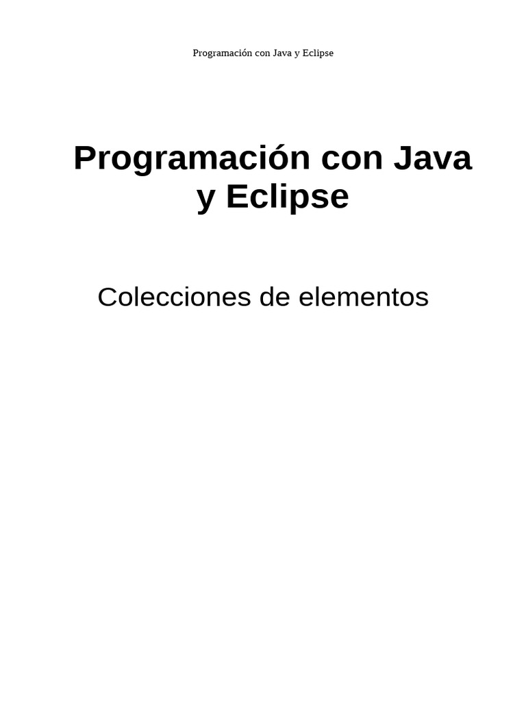 Programación en Java con Eclipse | PDF | Java (lenguaje de programación ...