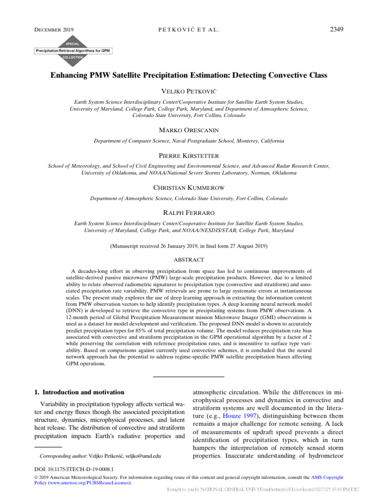 Enhancing PMW | PDF | Deep Learning | Precipitation