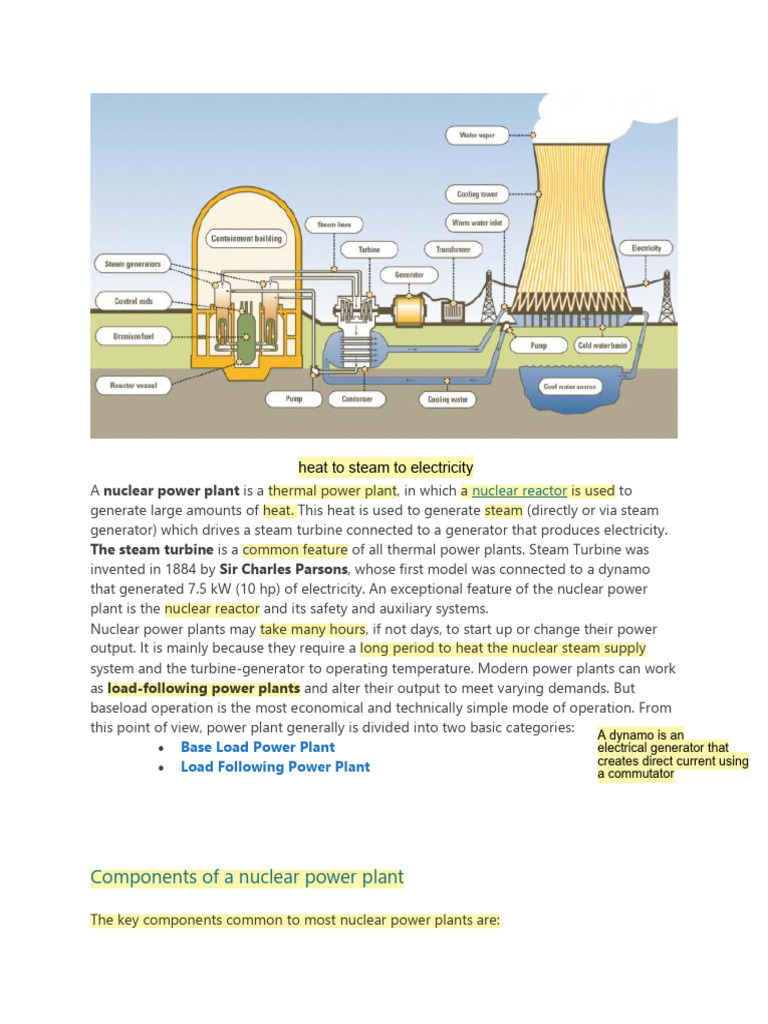 Components of Nuclear Power Plants | PDF | Nuclear Reactor | Nuclear ...