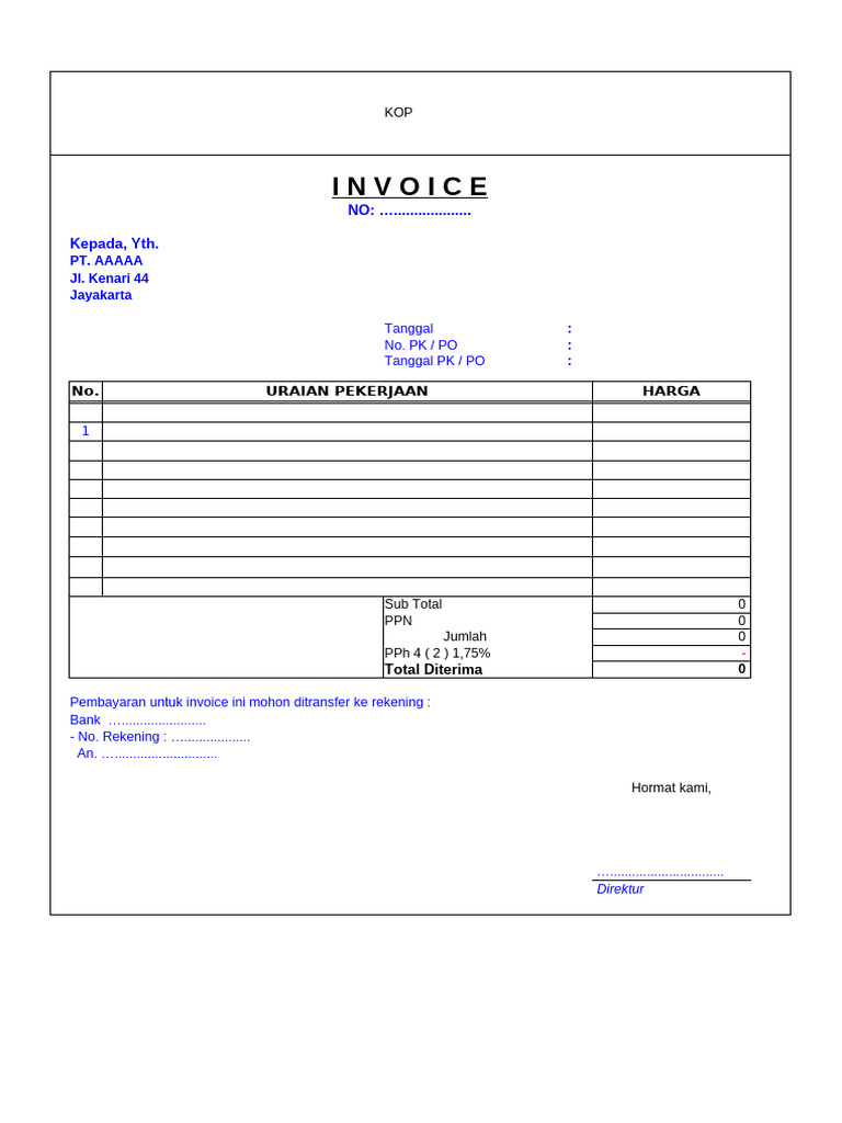 Format Invoice | PDF