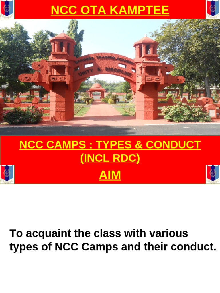 CC - 1 NCC Camps Types & Conduct (Including RDC) | PDF | Military ...