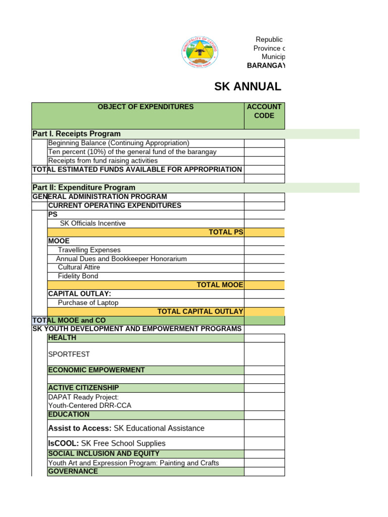 SK Budget Template New | PDF | Expense | Budget