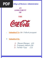 Assigenment of Coca Cola