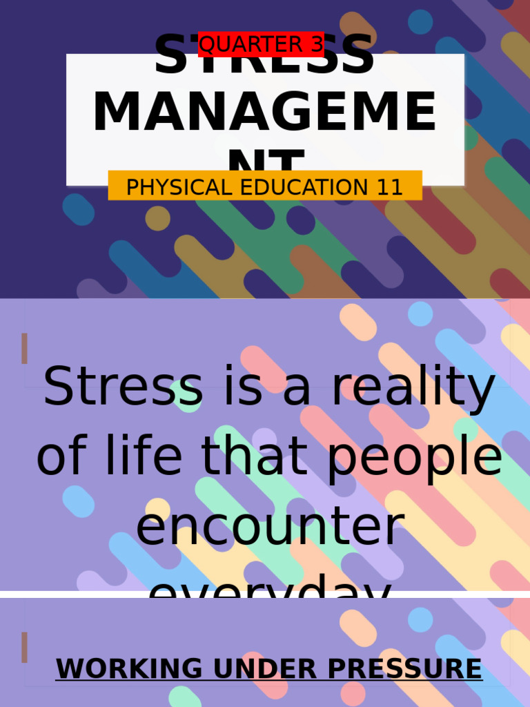 PE 11 Q3 Stress Management | PDF | Stress (Biology) | Mental Health