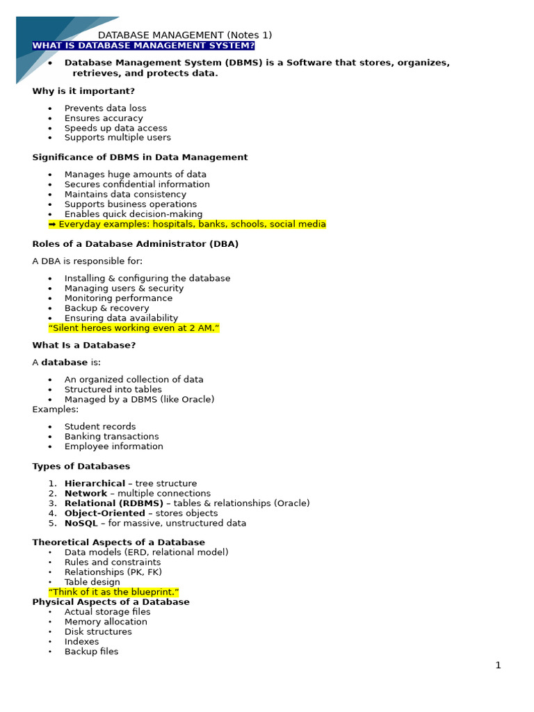 Database Management System Overview | PDF | Databases | Relational Database