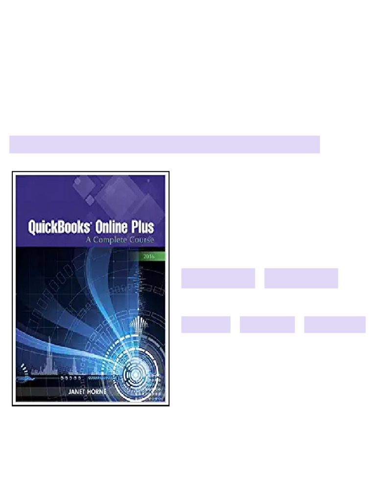 (Solution Manual) QuickBooks A Complete Course 2016 by Janet Horne full ...
