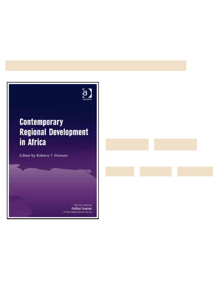 Contemporary Regional Development in Africa full | PDF