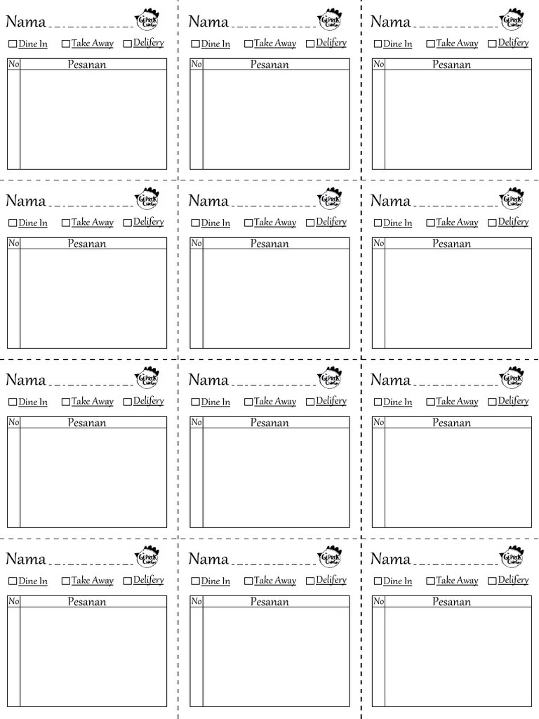 Order Types: Dine In, Take Away, Delivery | PDF