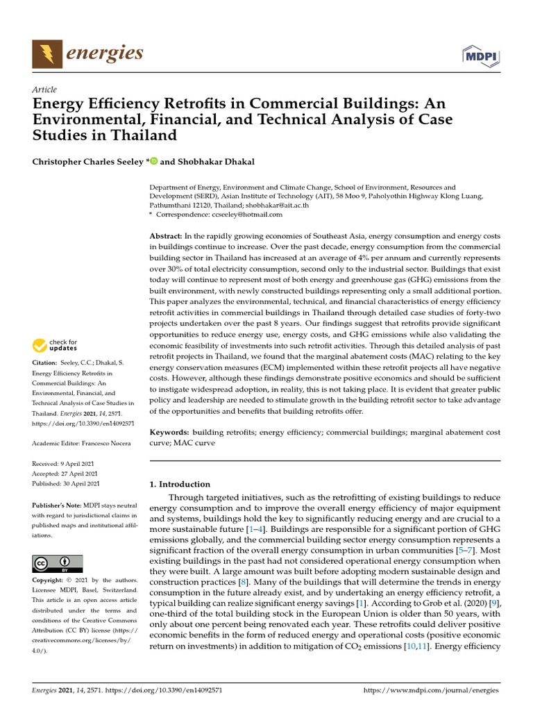 Energy Efficiency Retrofits in Thailand | PDF | Efficient Energy Use ...
