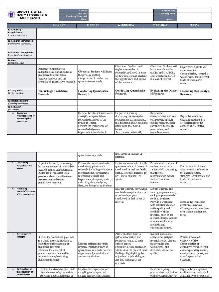 WEEK 2 | PDF | Qualitative Research | Methodology