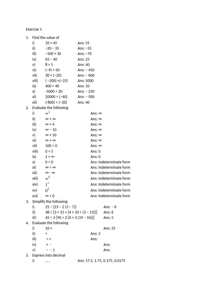 unit 1 - Basic Exercise(1) | PDF | Ratio | Chess Theory