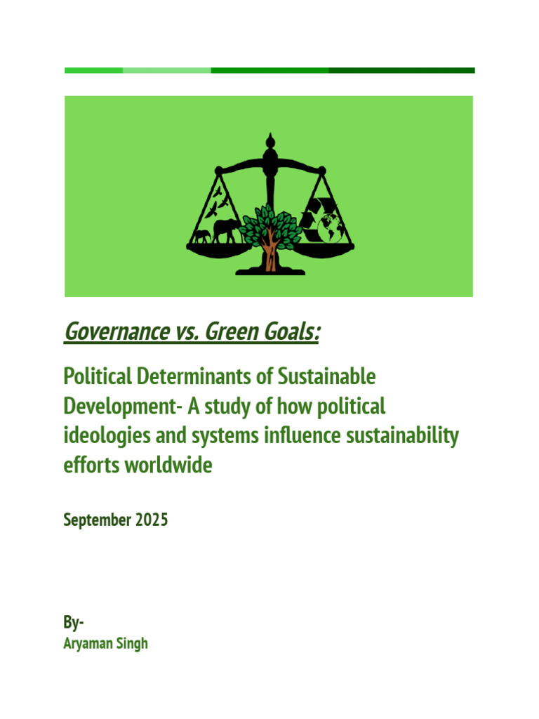 Political Influences on Sustainability Efforts | PDF | Climate Change ...