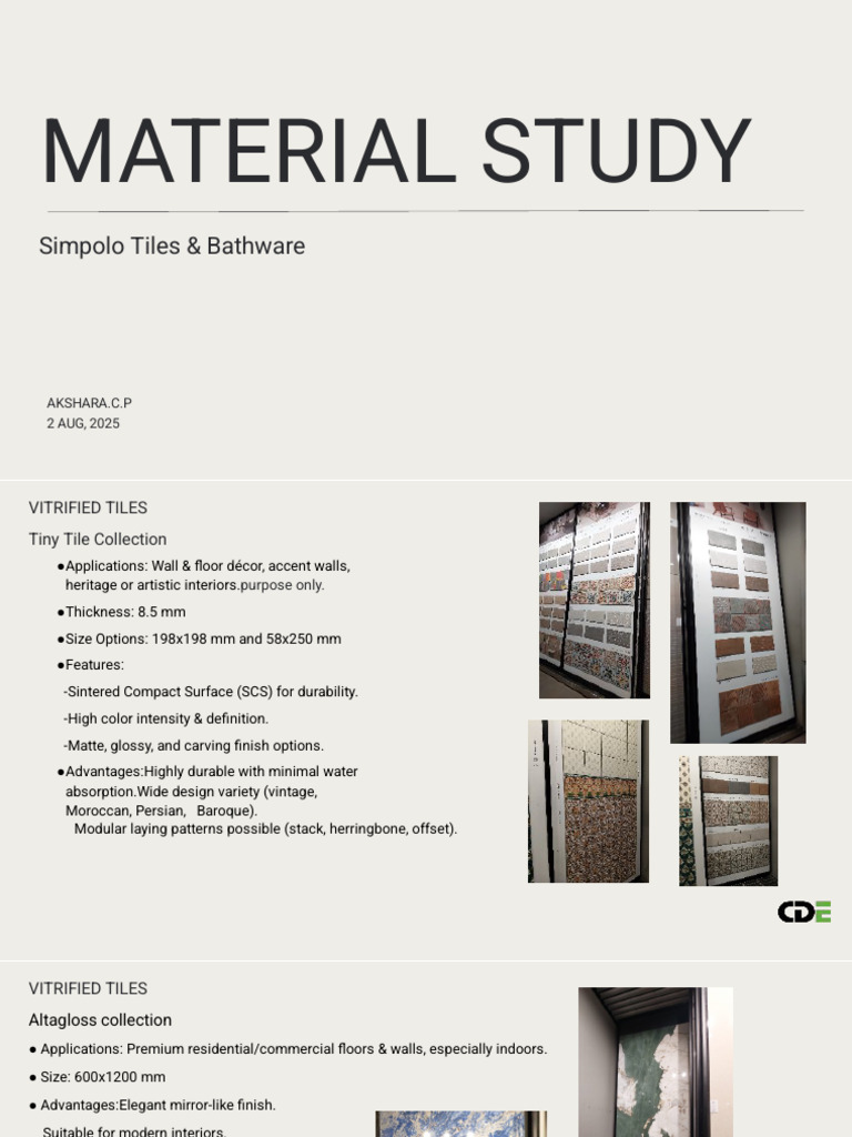 Vitrified and Outdoor Tile Collections | PDF | Tile | Architectural Design