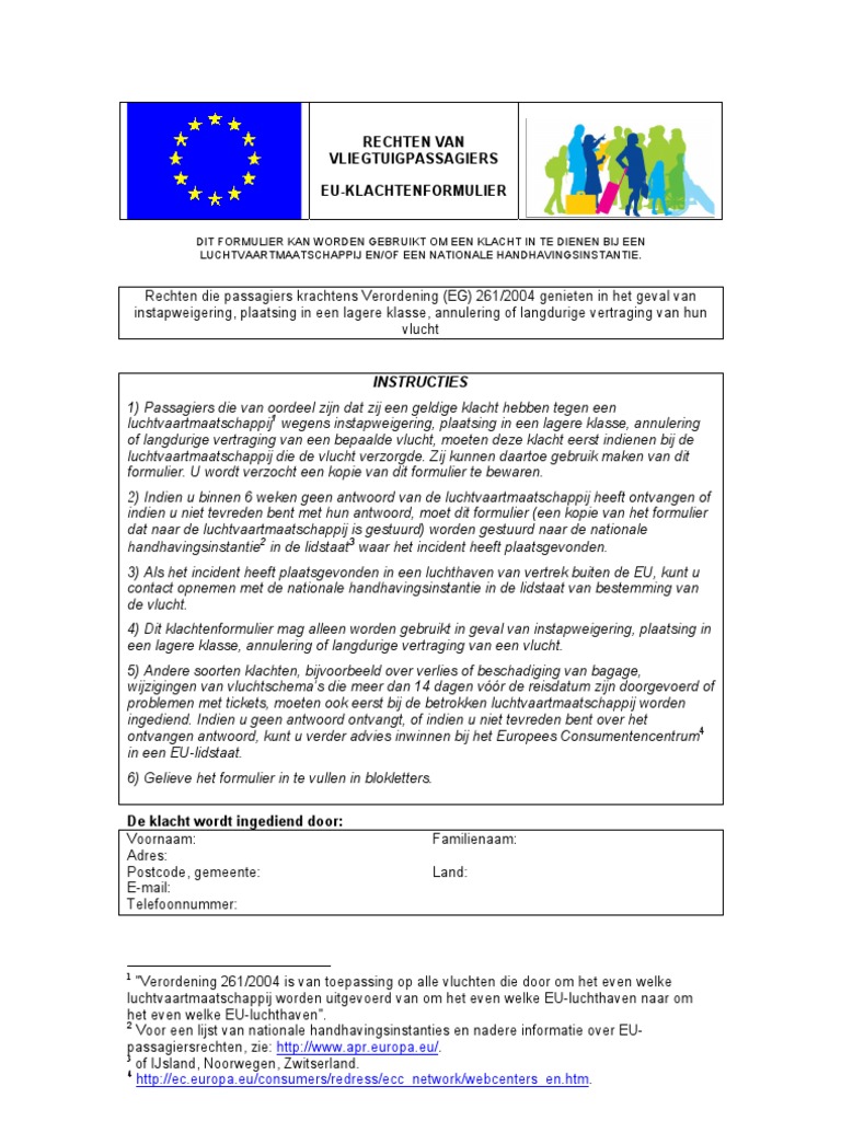Eu Complaint Form NL | PDF