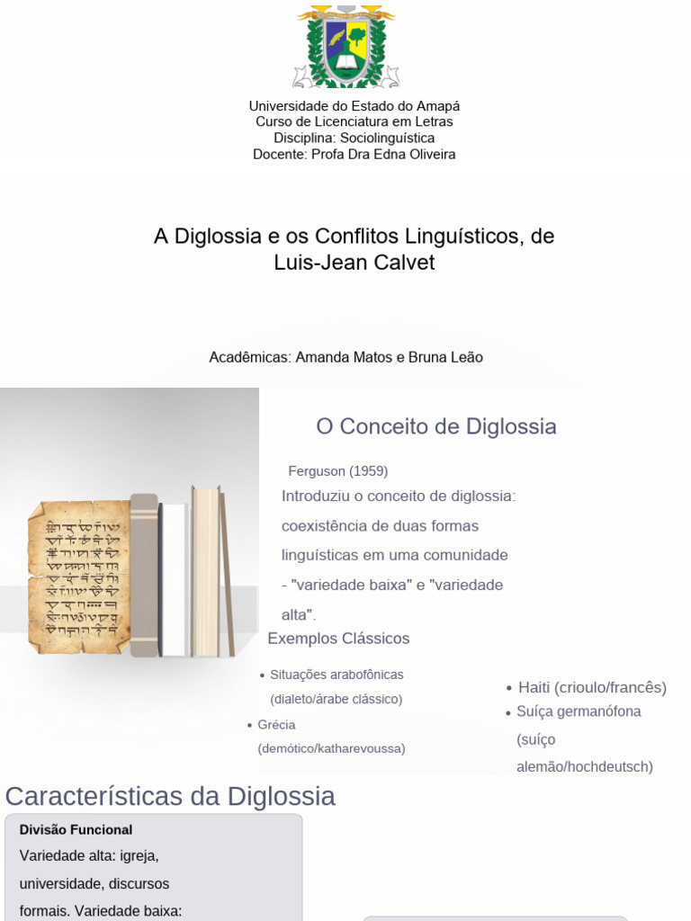 Diglossia e Conflitos Linguísticos | PDF | Linguística | Ideologias