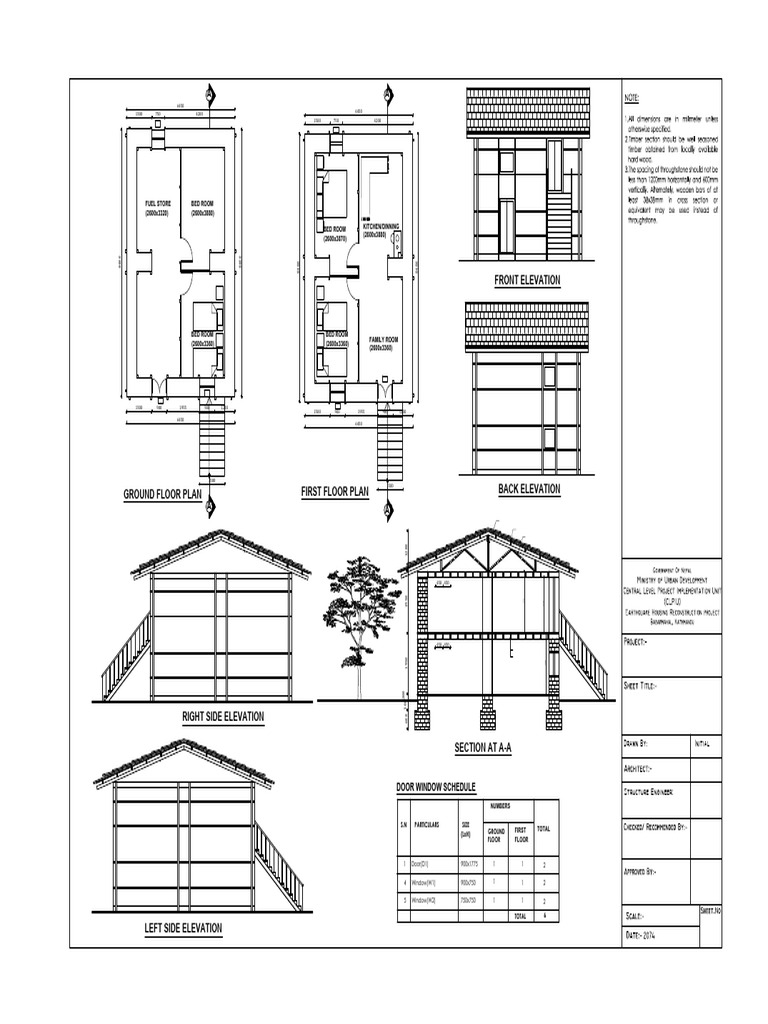 Architectural Floor Plans and Elevations | PDF | Civil Engineering ...