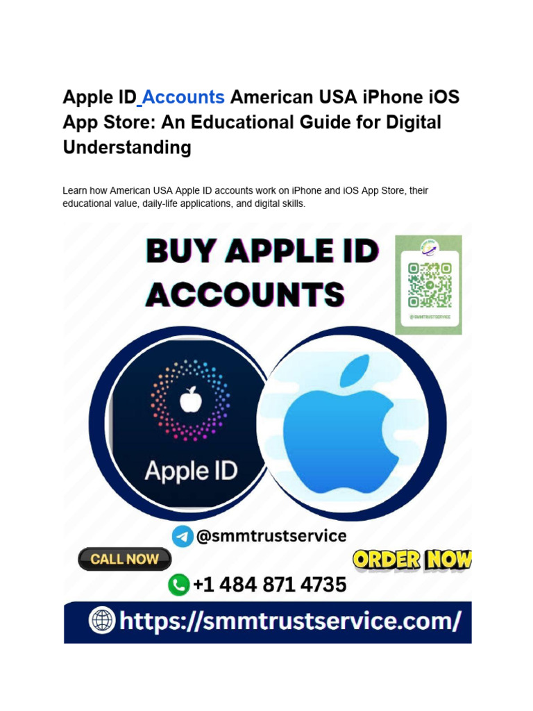 Understanding Apple ID for U.S. iOS Users | PDF | Ios | Mobile App