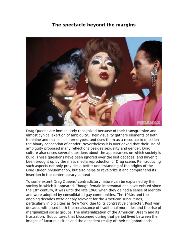 Understanding Drag Queen Visual Culture | PDF | Situationist ...