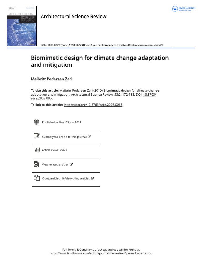 Biomimetic Design for Climate Resilience | PDF | Climate Change | Ecosystem