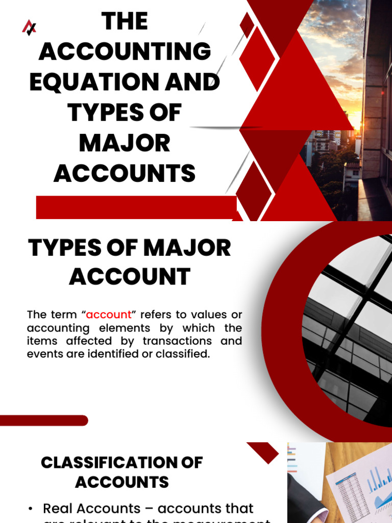 Accounting Equation and Major Accounts | PDF | Income | Expense