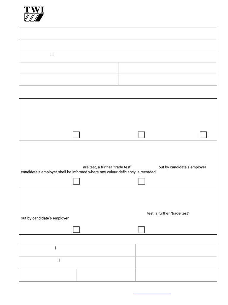 Vision Test Record for NDT Candidates | PDF | Nondestructive Testing ...